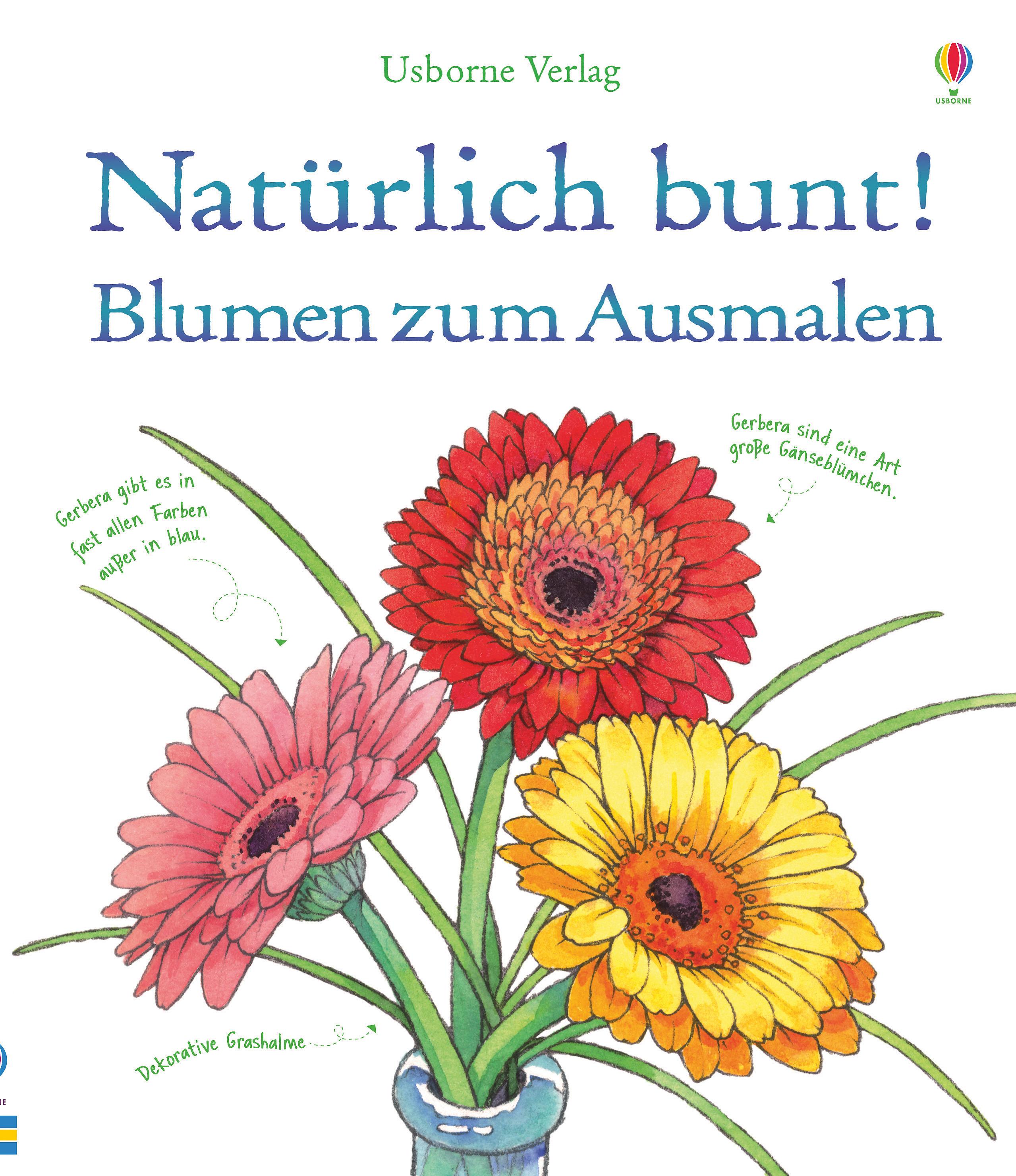 Vorderes Coverbild Natürlich bunt! Blumen zum Ausmalen