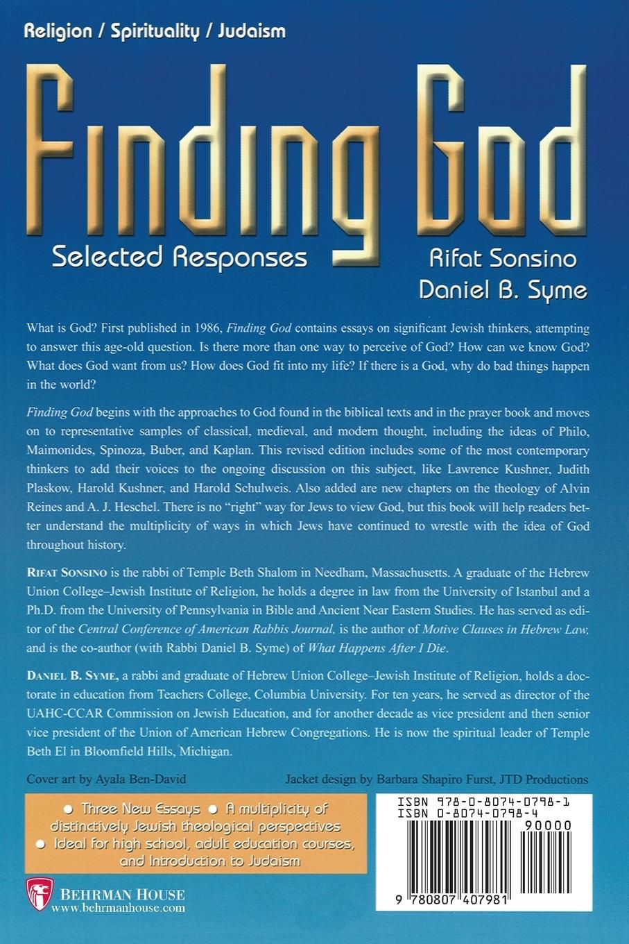 Rückseitencover Finding God: Selected Responses (Revised Edition)