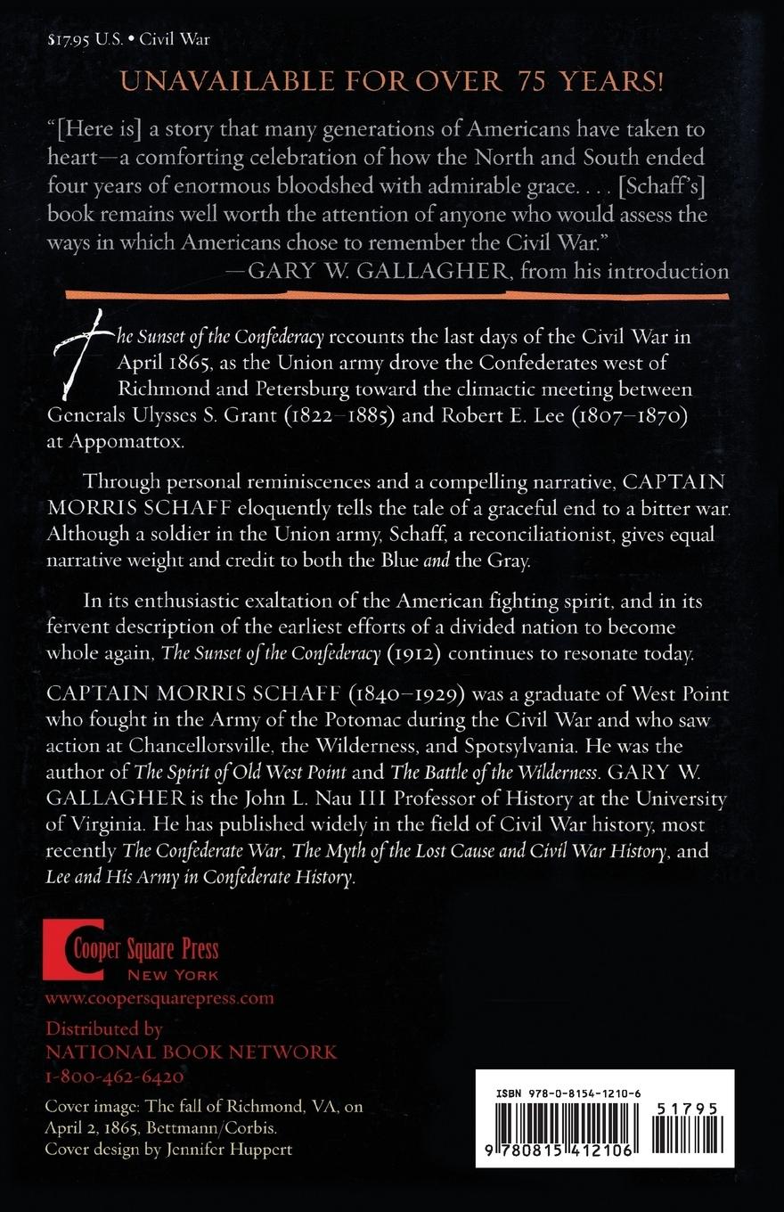 Rückseitencover The Sunset Of The Confederacy