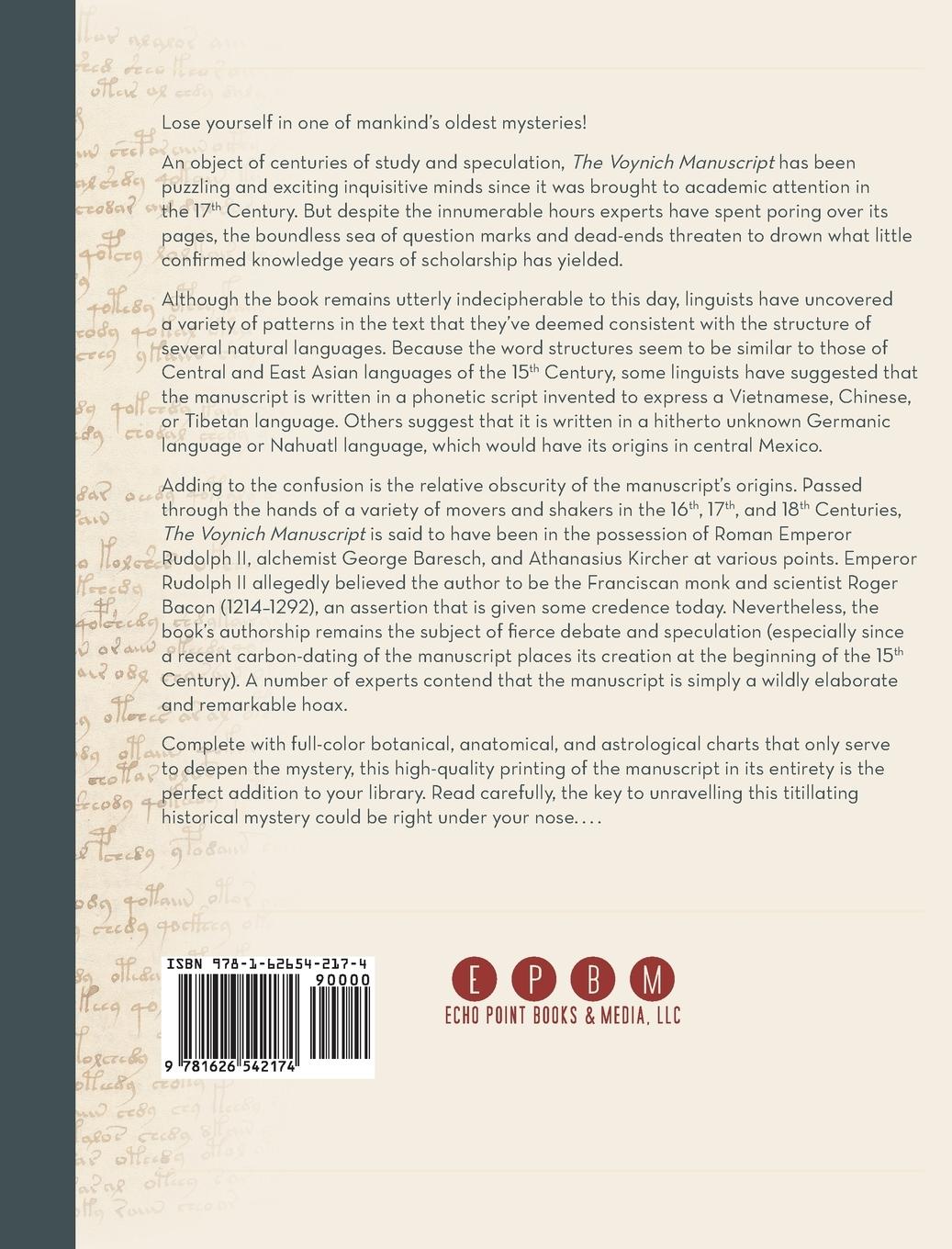 Rückseitencover The Voynich Manuscript