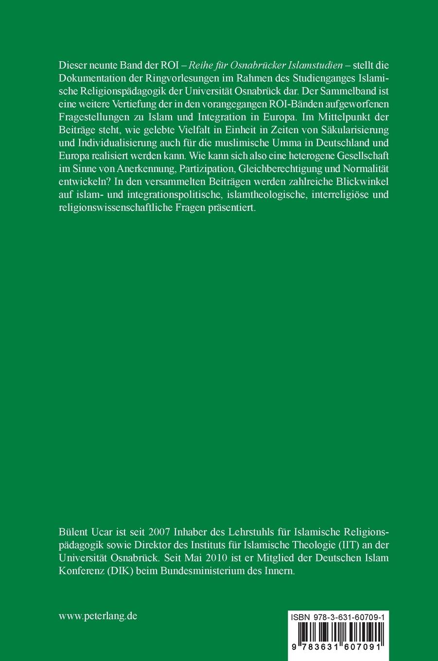 Rückseitencover Islam im europäischen Kontext