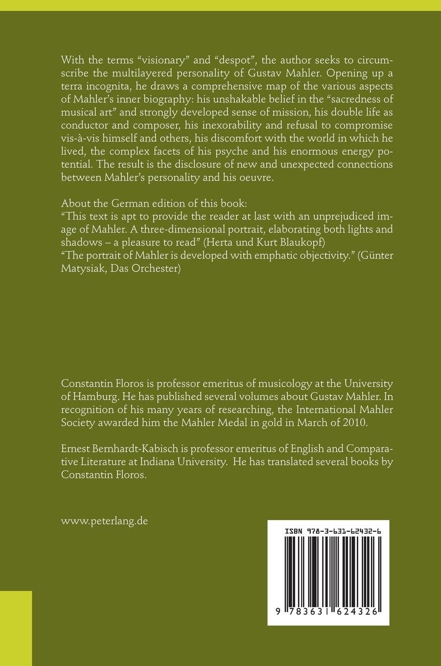 Rückseitencover Gustav Mahler. Visionary and Despot