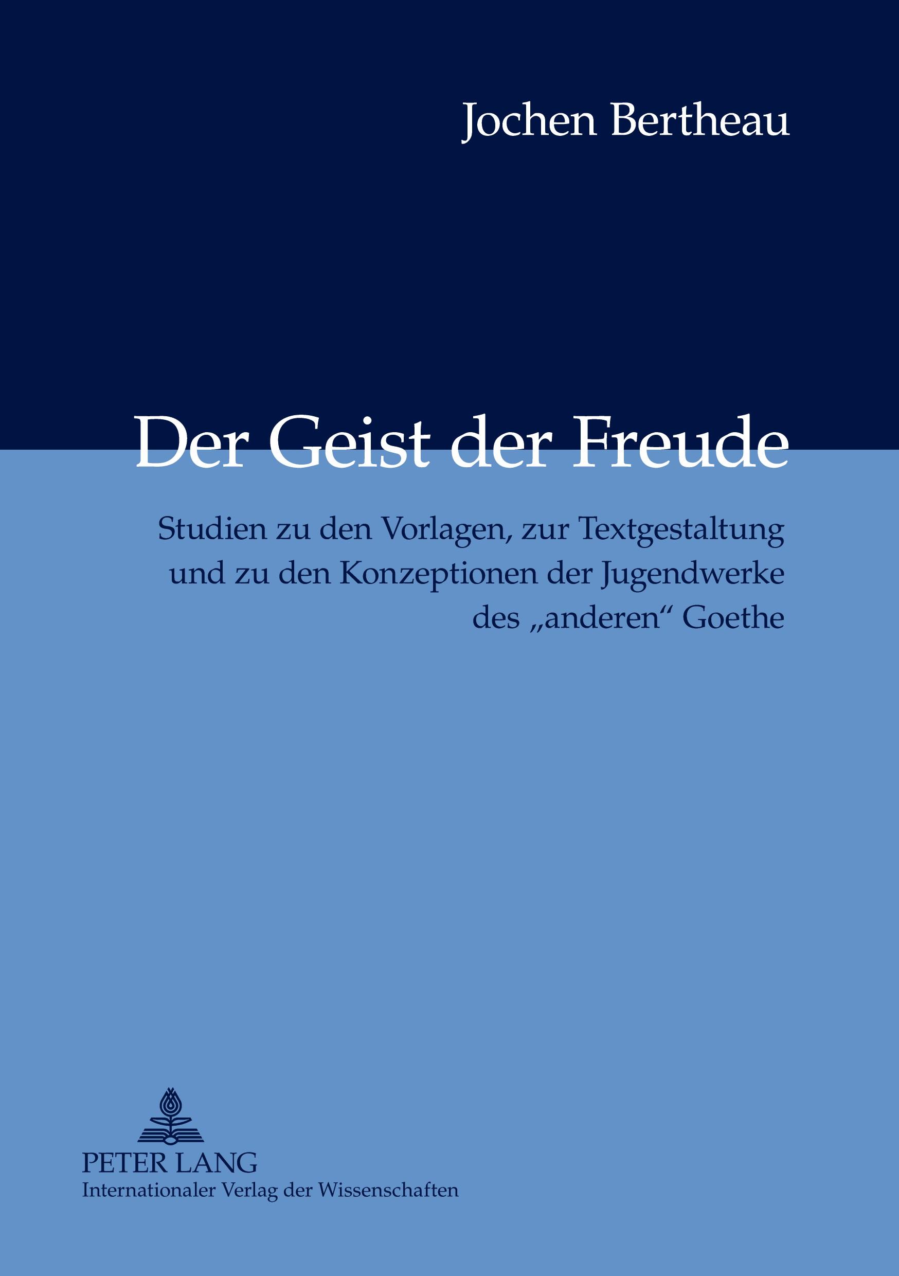 Vorderes Coverbild Der Geist der Freude
