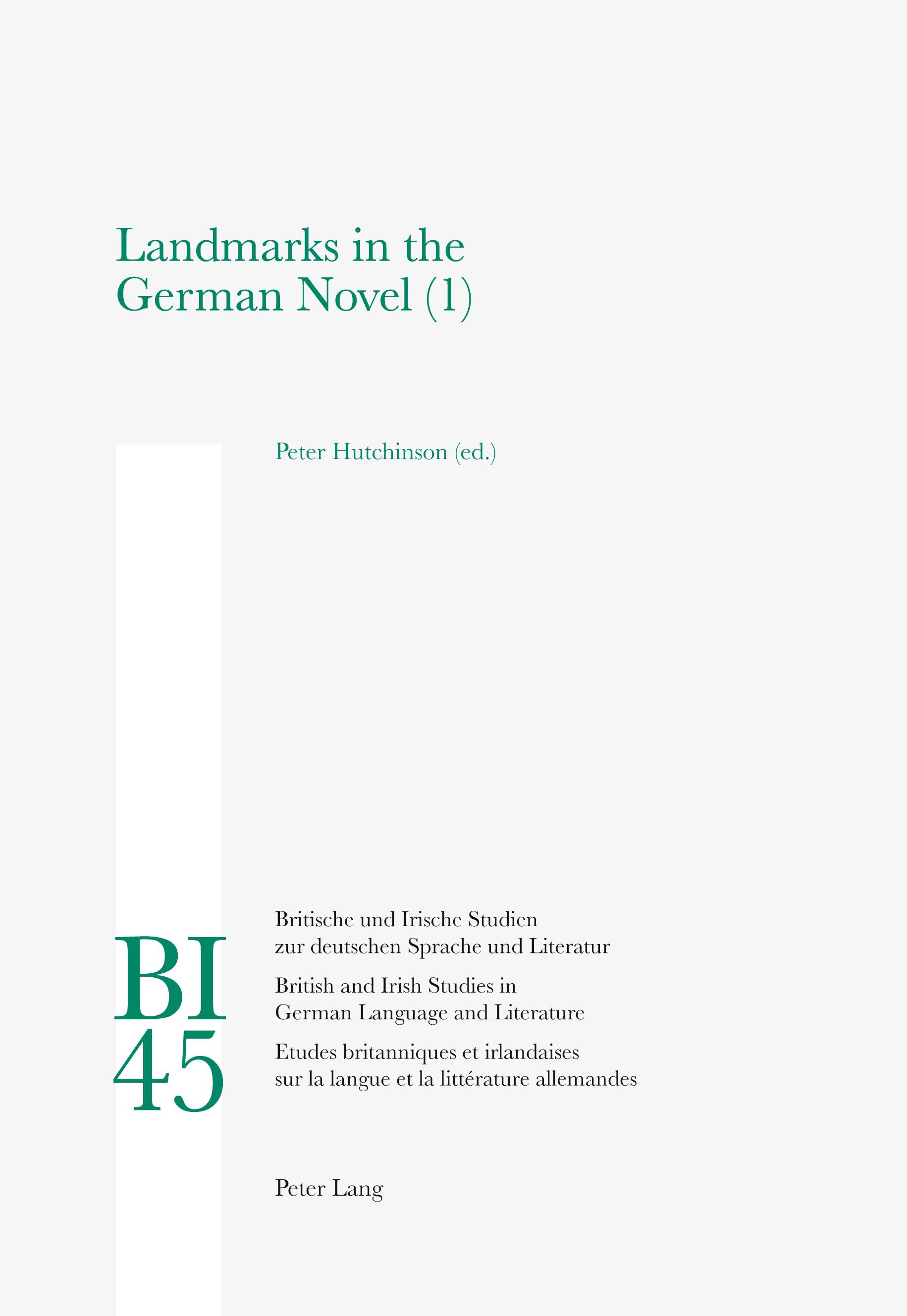 Vorderes Coverbild Landmarks in the German Novel