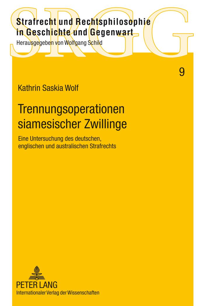 Vorderes Coverbild Trennungsoperationen siamesischer Zwillinge