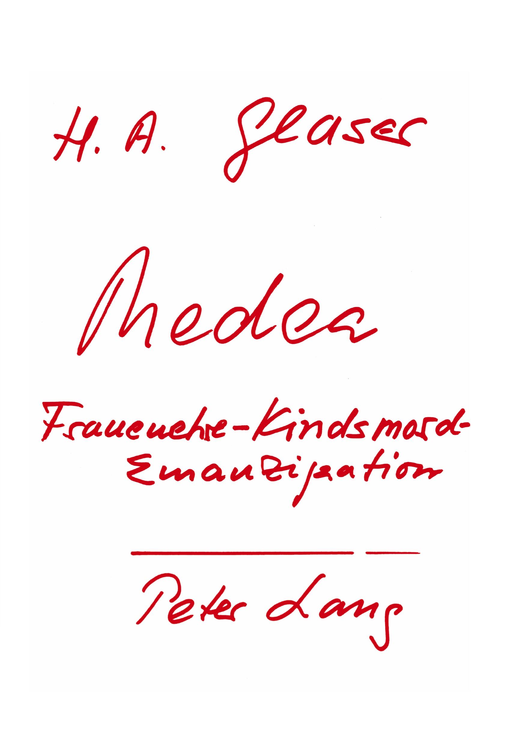 Vorderes Coverbild Medea oder Frauenehre, Kindsmord und Emanzipation