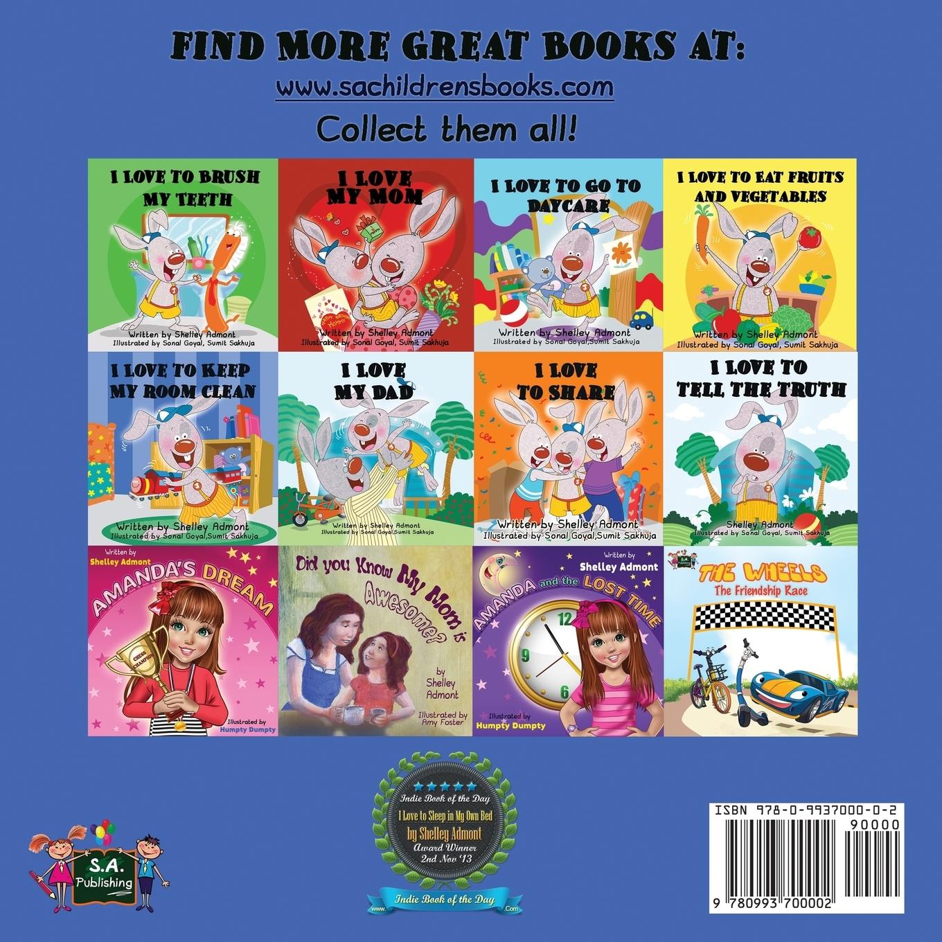 Rückseitencover I love to sleep in my own bed