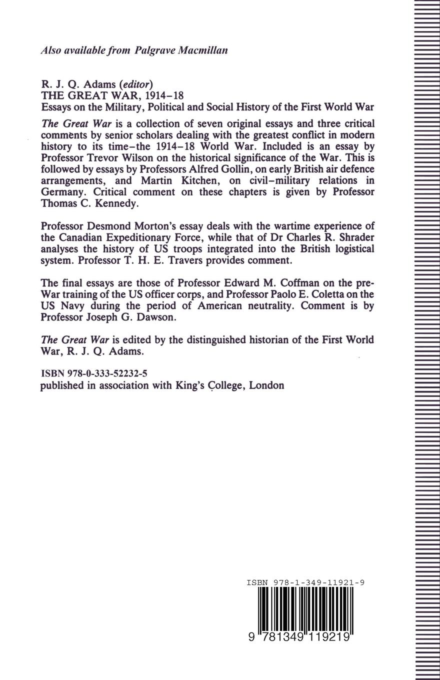 Rückseitencover Anglo-American Relations in the 1920s