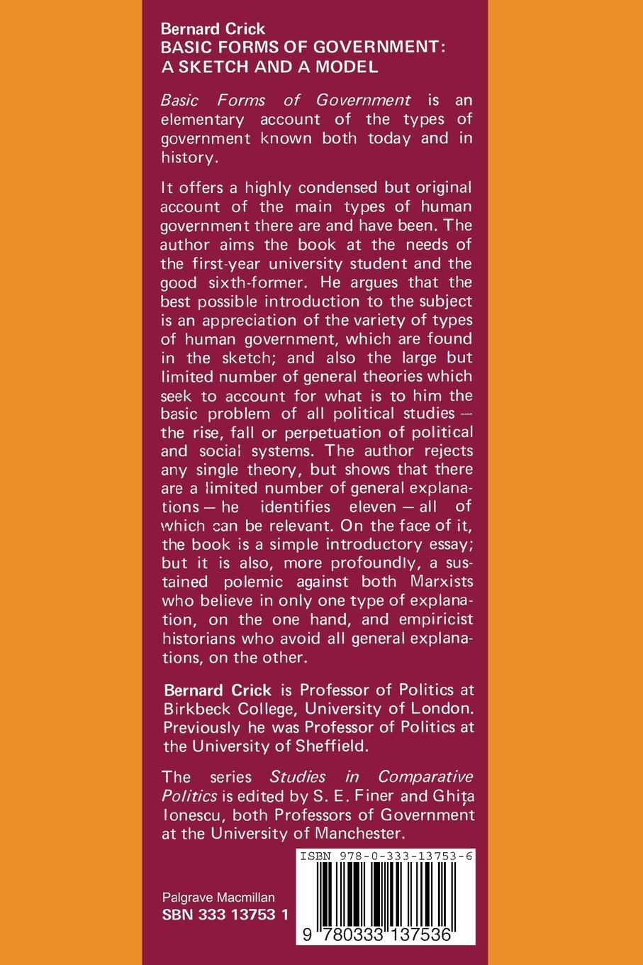 Rückseitencover Basic Forms of Government