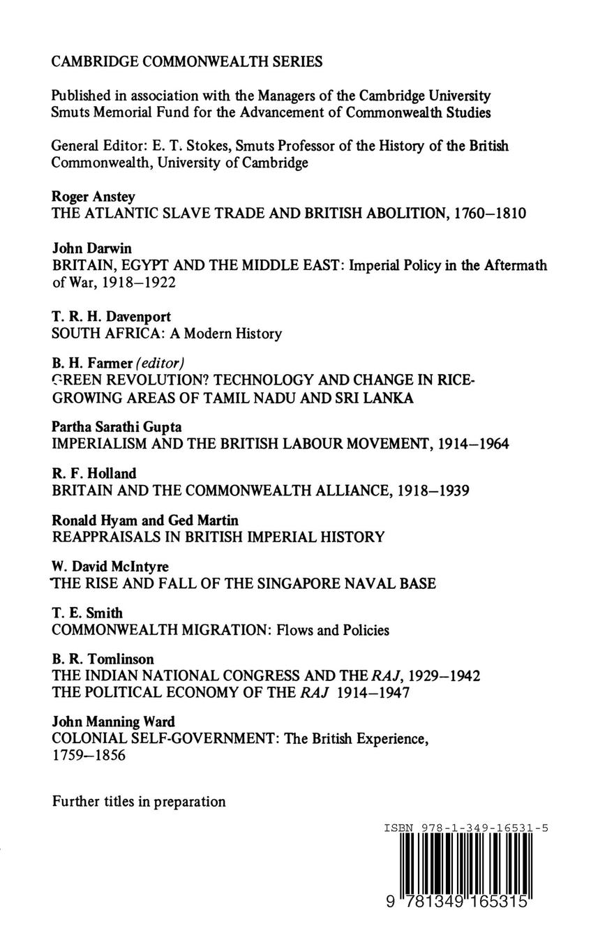 Rückseitencover Britain, Egypt and the Middle East