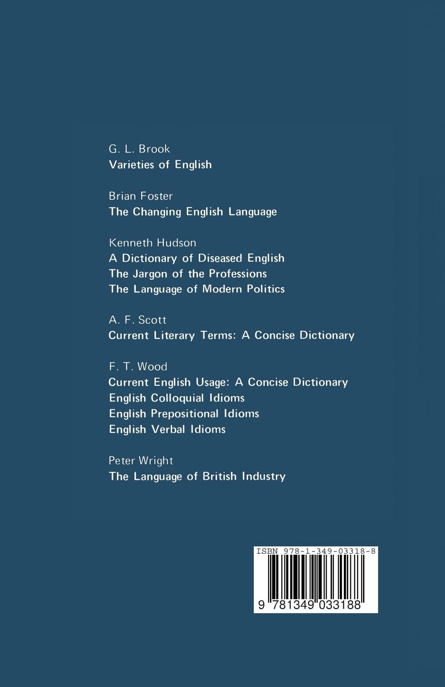 Rückseitencover Literary Language from Chaucer to Johnson