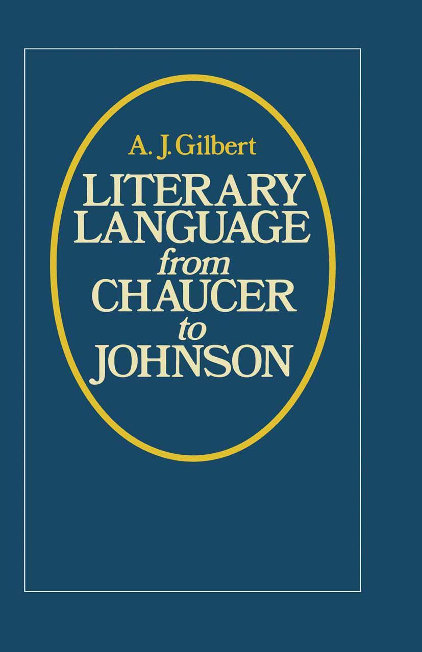 Vorderes Coverbild Literary Language from Chaucer to Johnson