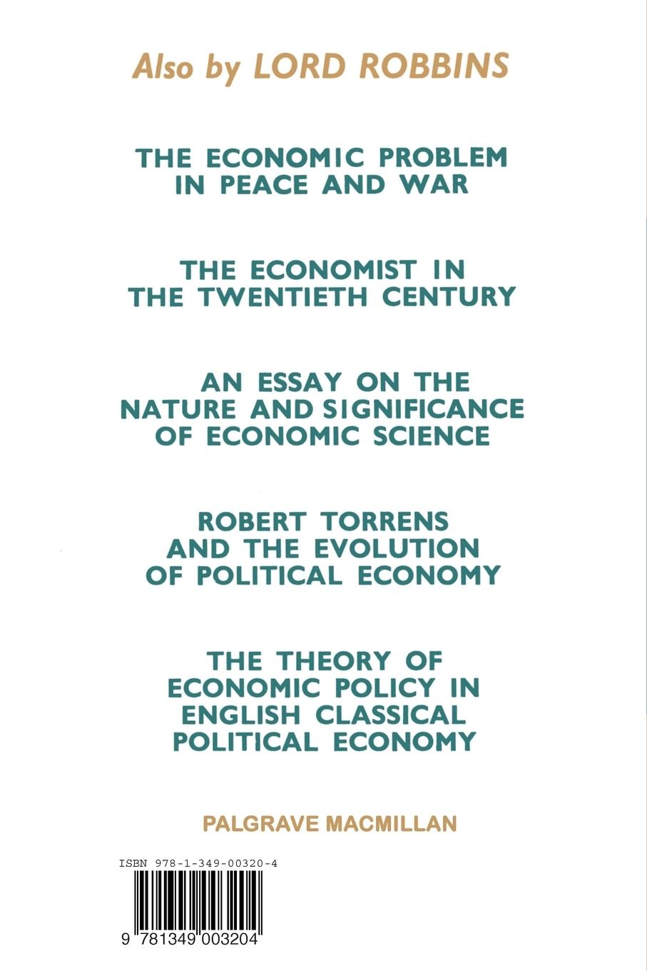 Rückseitencover Politics and Economics