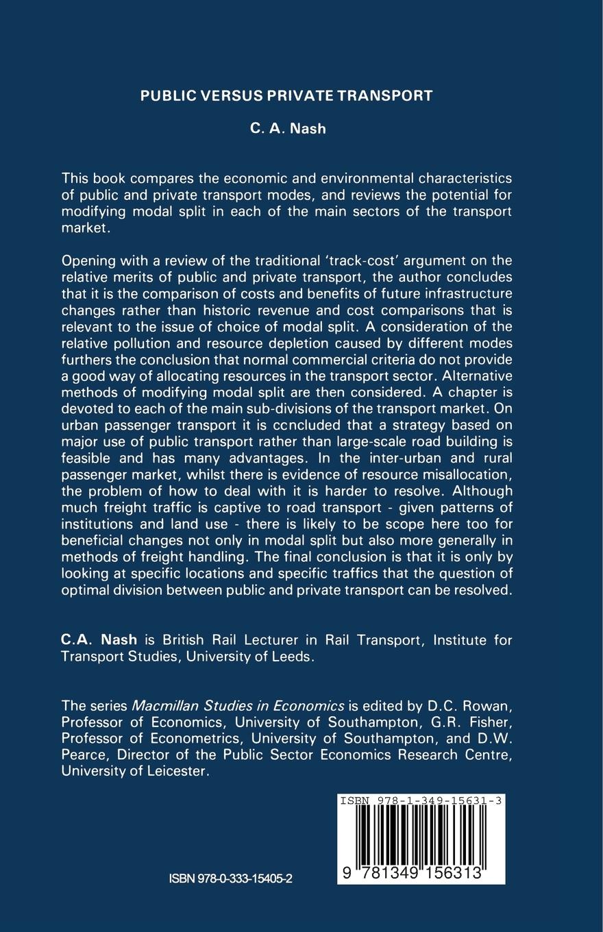 Rückseitencover Public Versus Private Transport