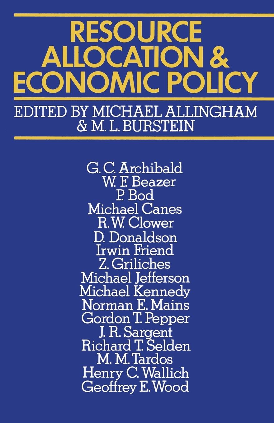 Vorderes Coverbild Resource Allocation and Economic Policy