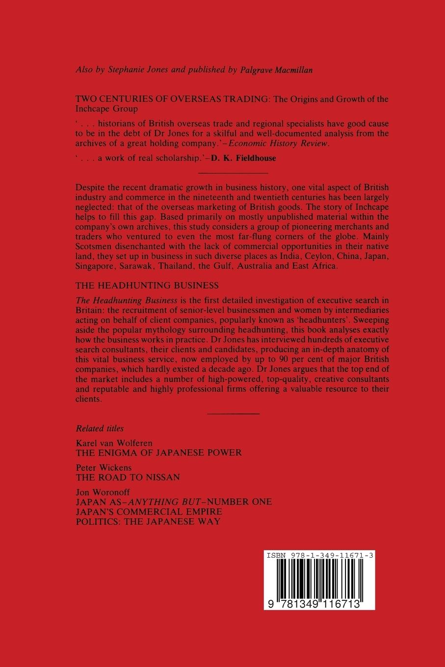 Rückseitencover Working for the Japanese: Myths and Realities