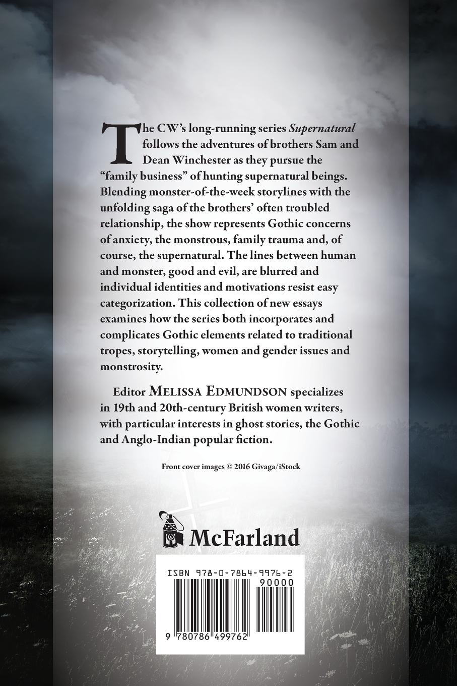 Rückseitencover The Gothic Tradition in Supernatural