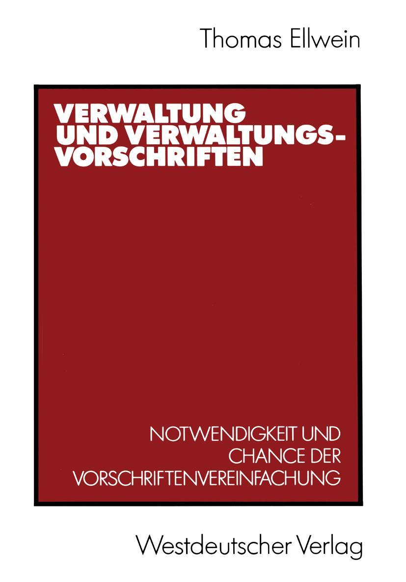 Vorderes Coverbild Verwaltung und Verwaltungsvorschriften