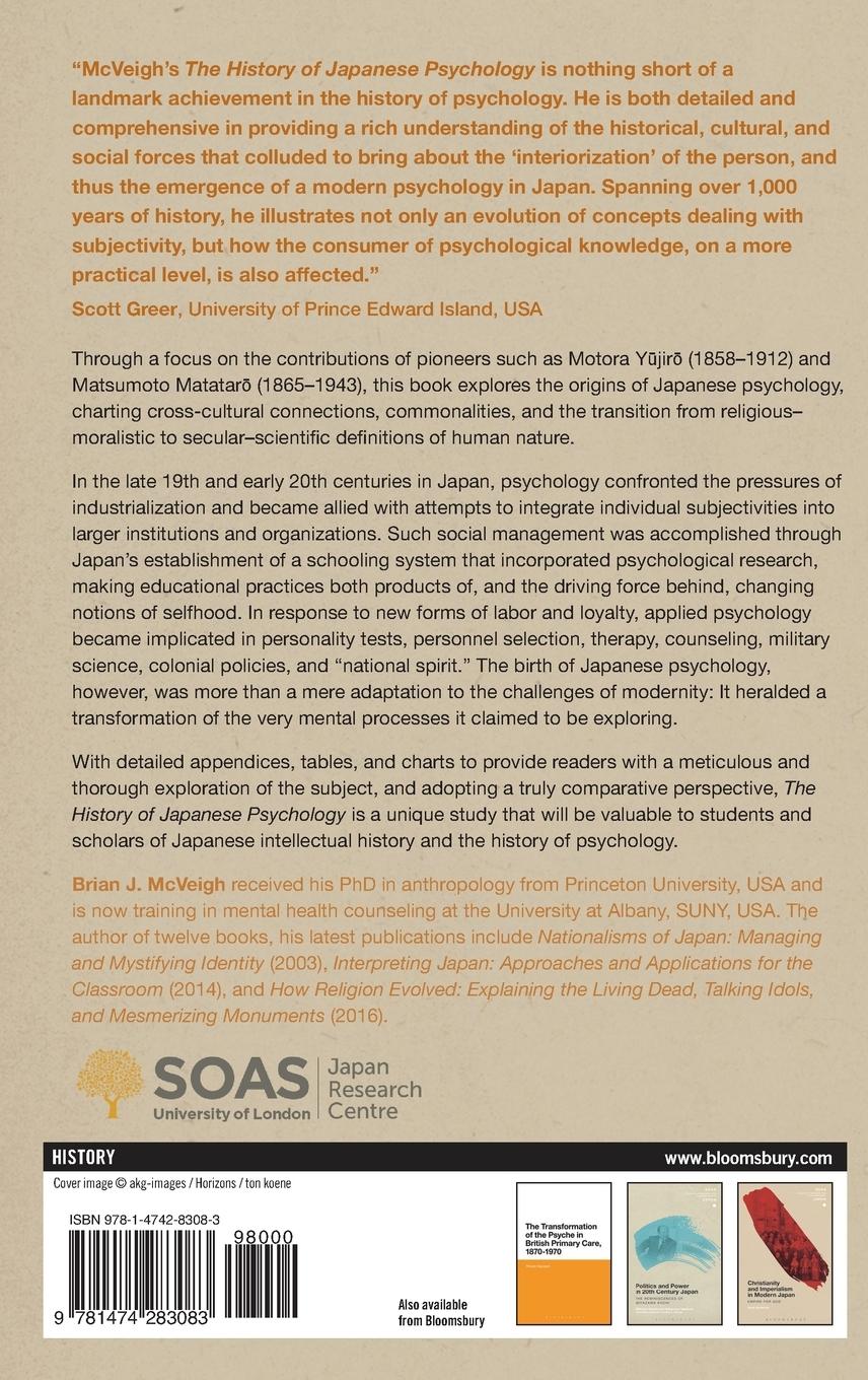 Rückseitencover The History of Japanese Psychology