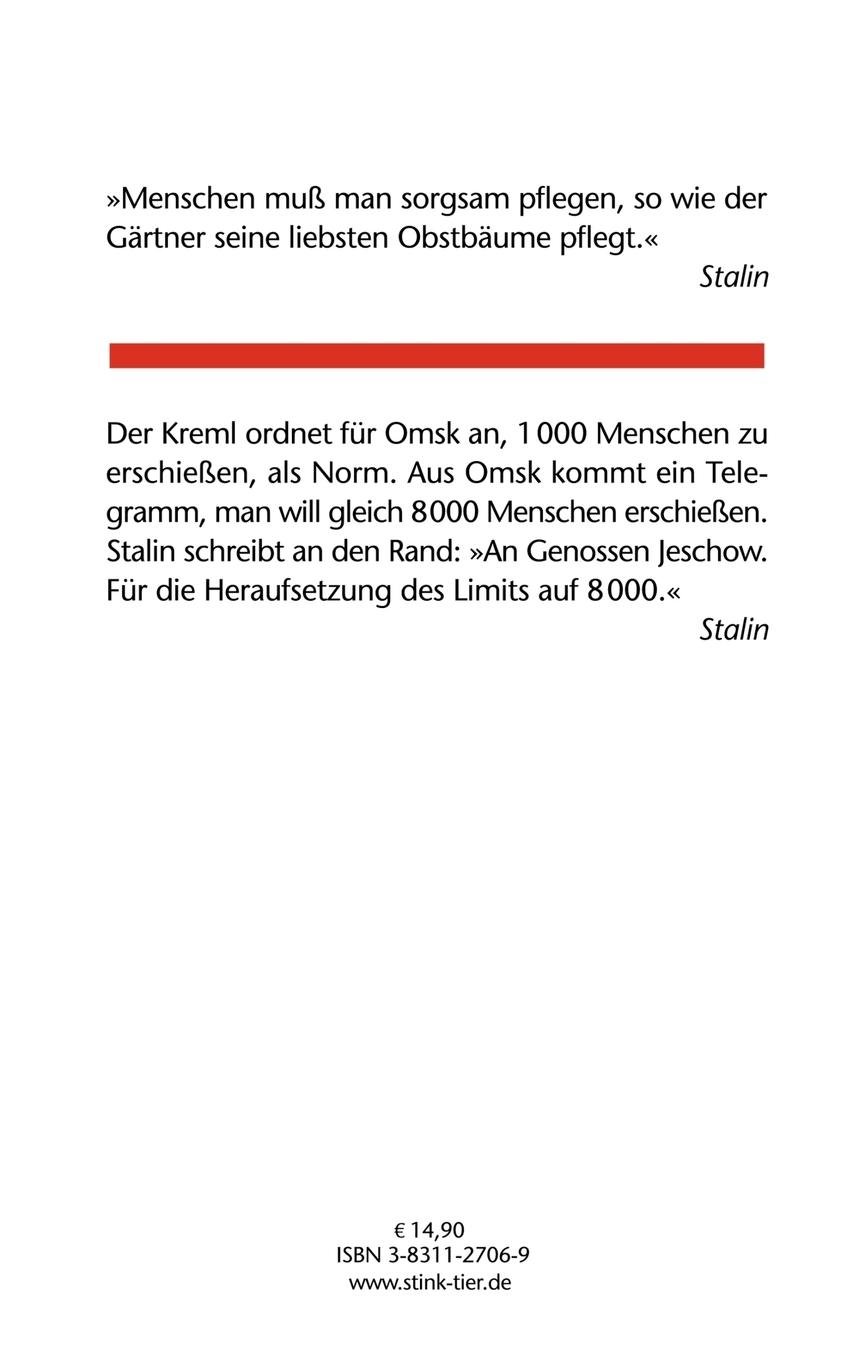 Rückseitencover Stalin-Tod oder Sozialismus
