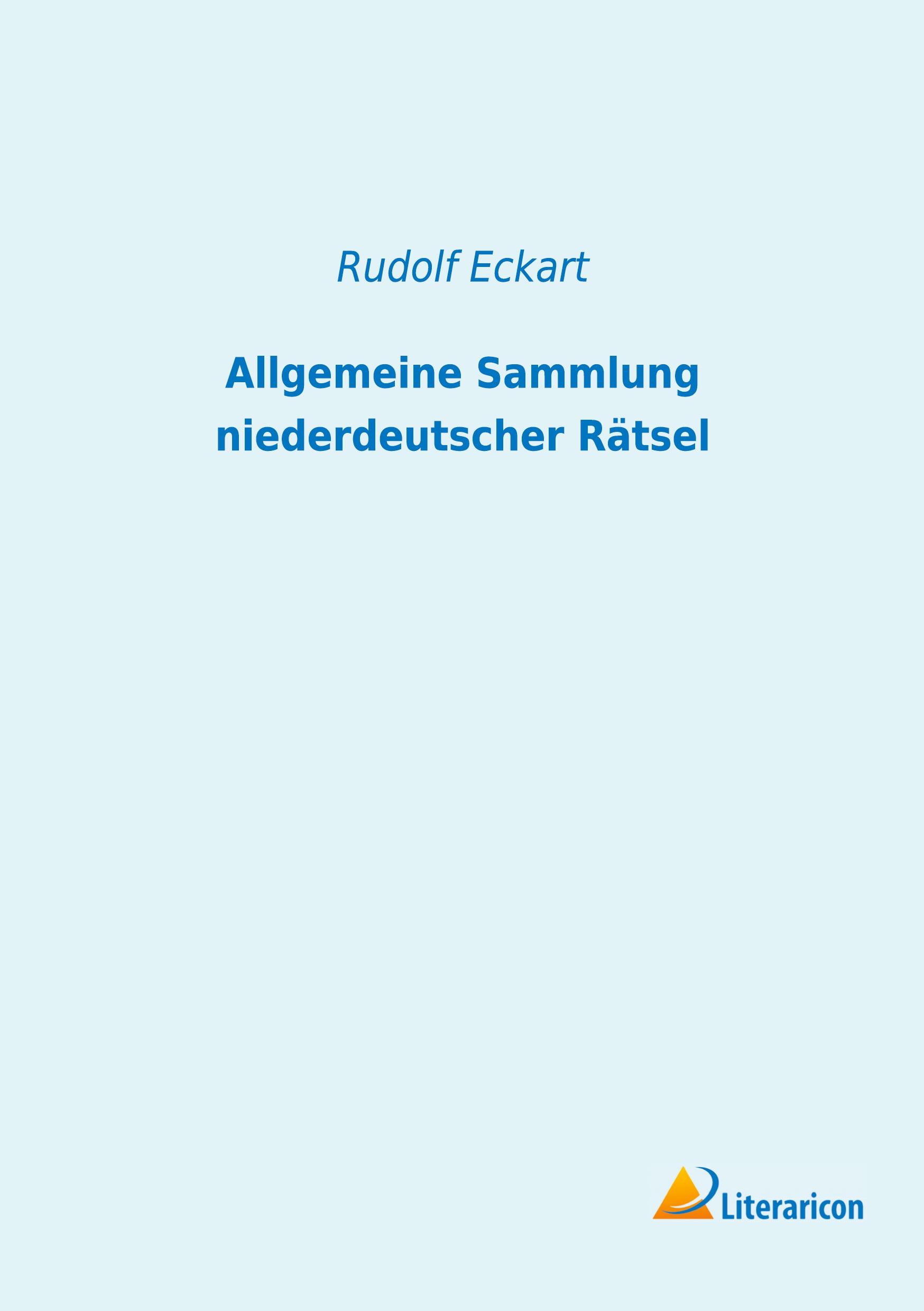 Vorderes Coverbild Allgemeine Sammlung niederdeutscher Rätsel