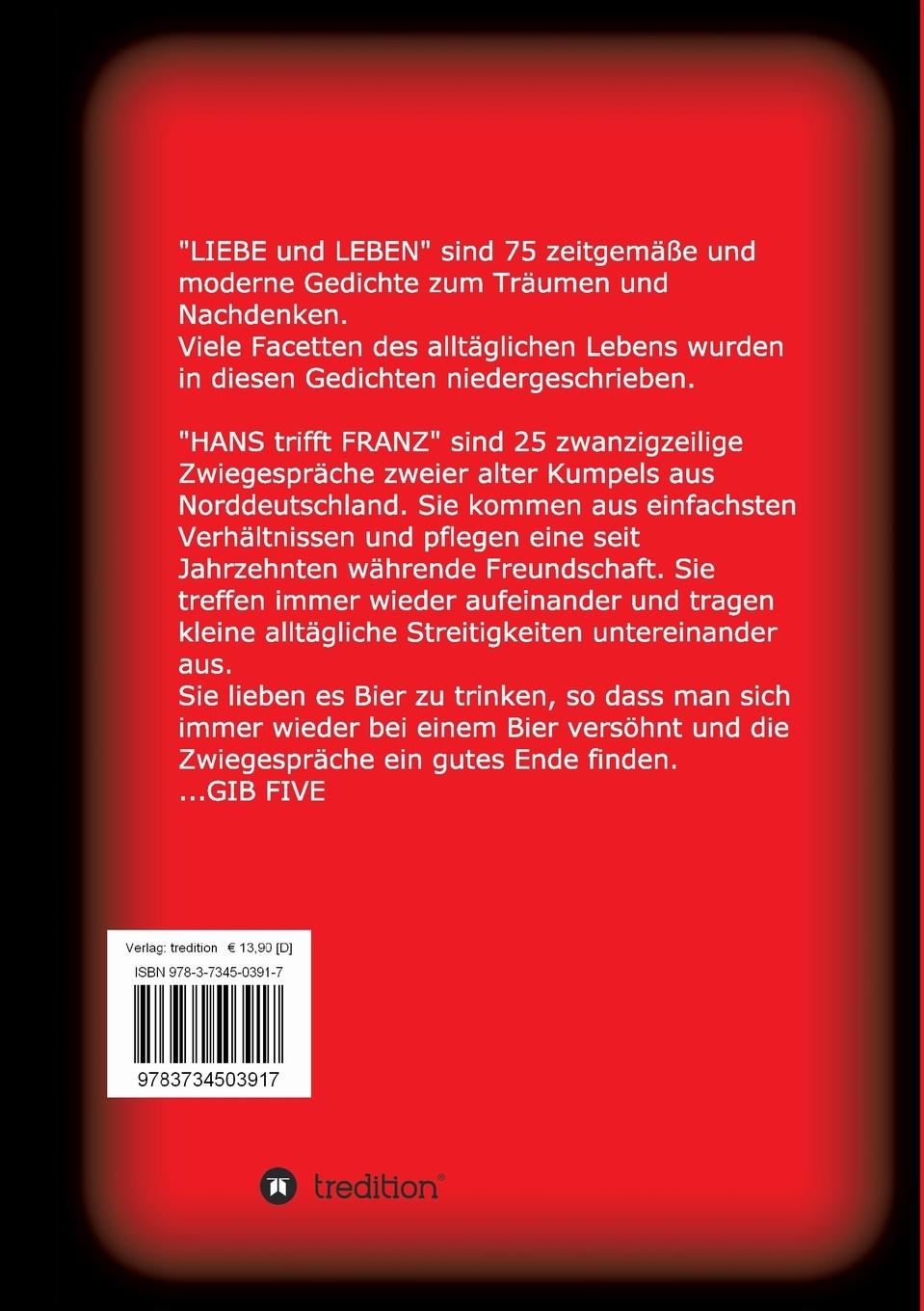 Rückseitencover LIEBE und LEBEN