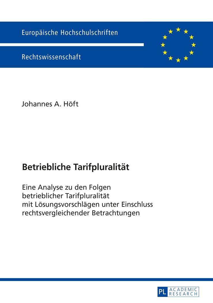 Vorderes Coverbild Betriebliche Tarifpluralität