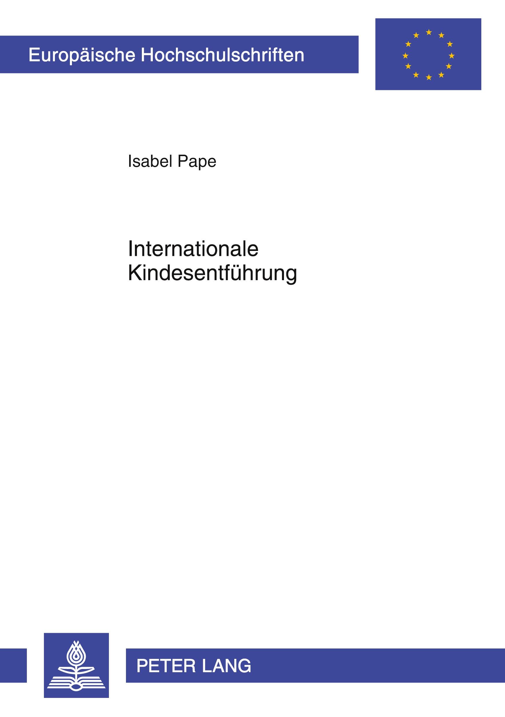 Vorderes Coverbild Internationale Kindesentführung