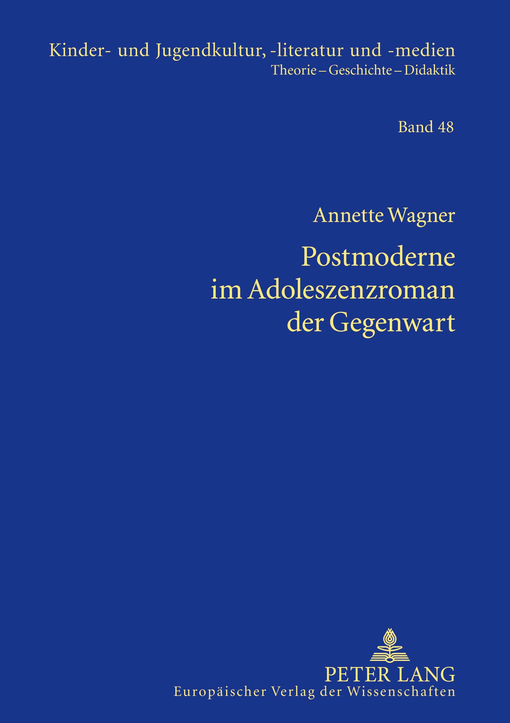 Vorderes Coverbild Postmoderne im Adoleszenzroman der Gegenwart