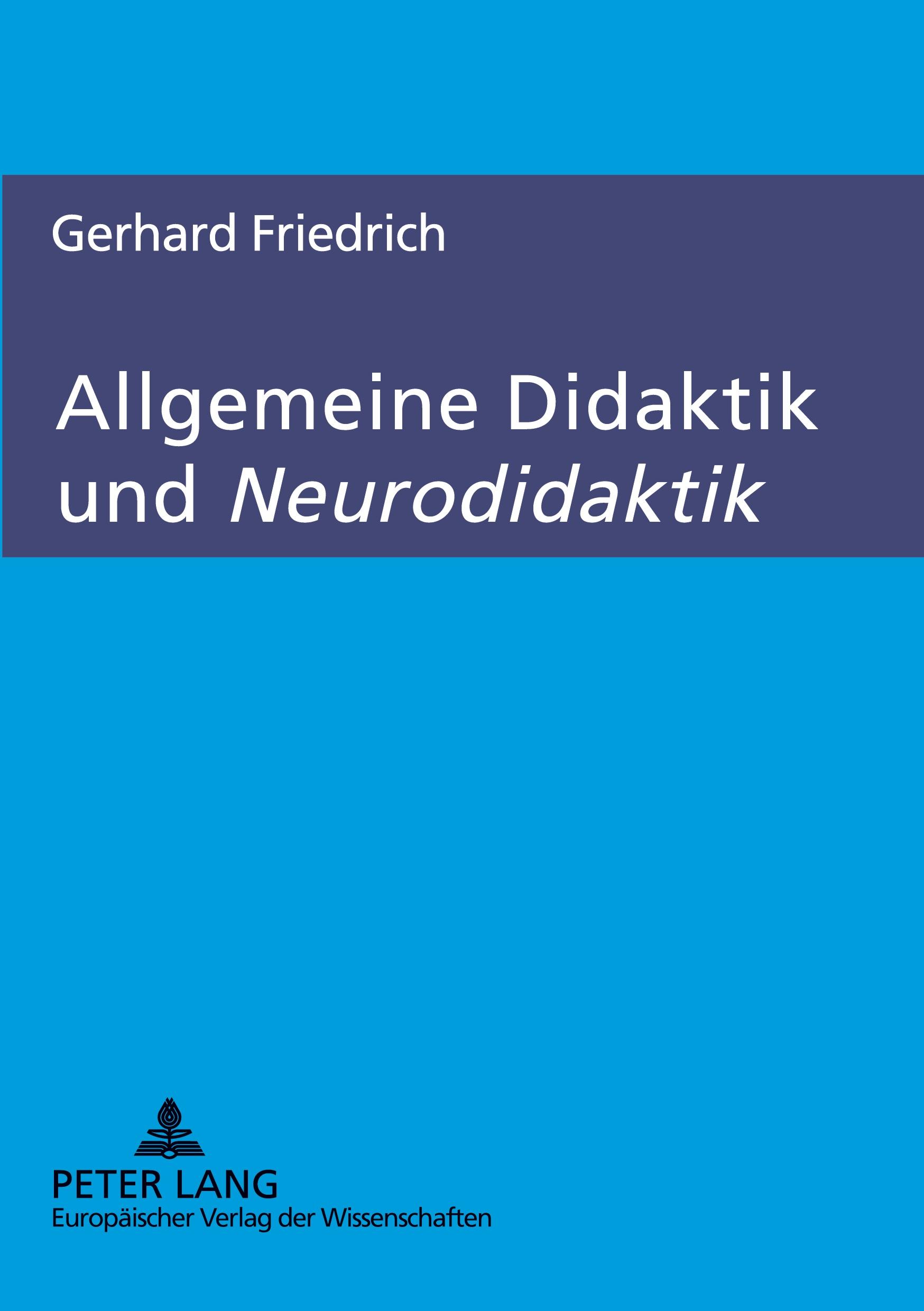 Vorderes Coverbild Allgemeine Didaktik und 'Neurodidaktik'