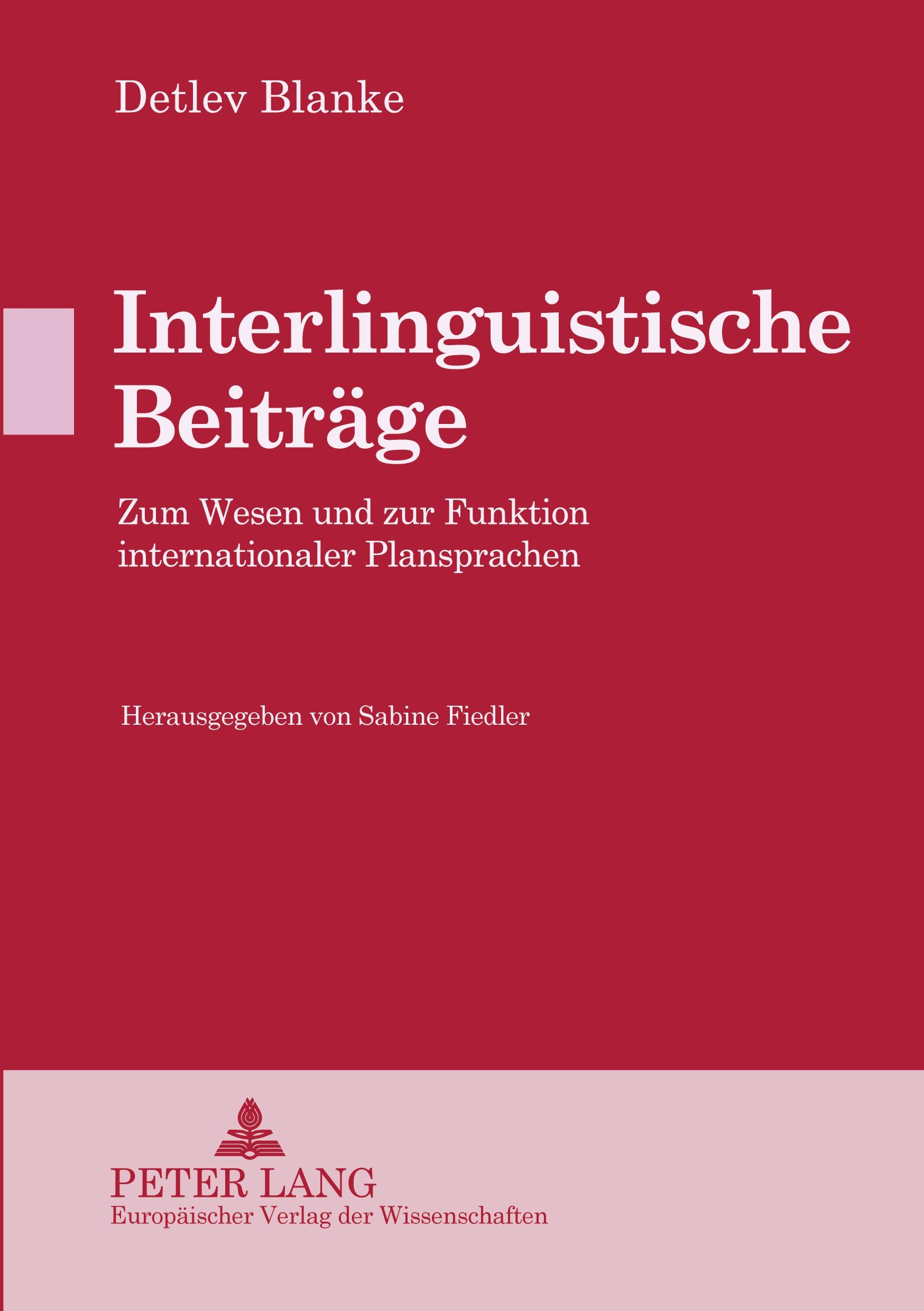 Vorderes Coverbild Interlinguistische Beiträge
