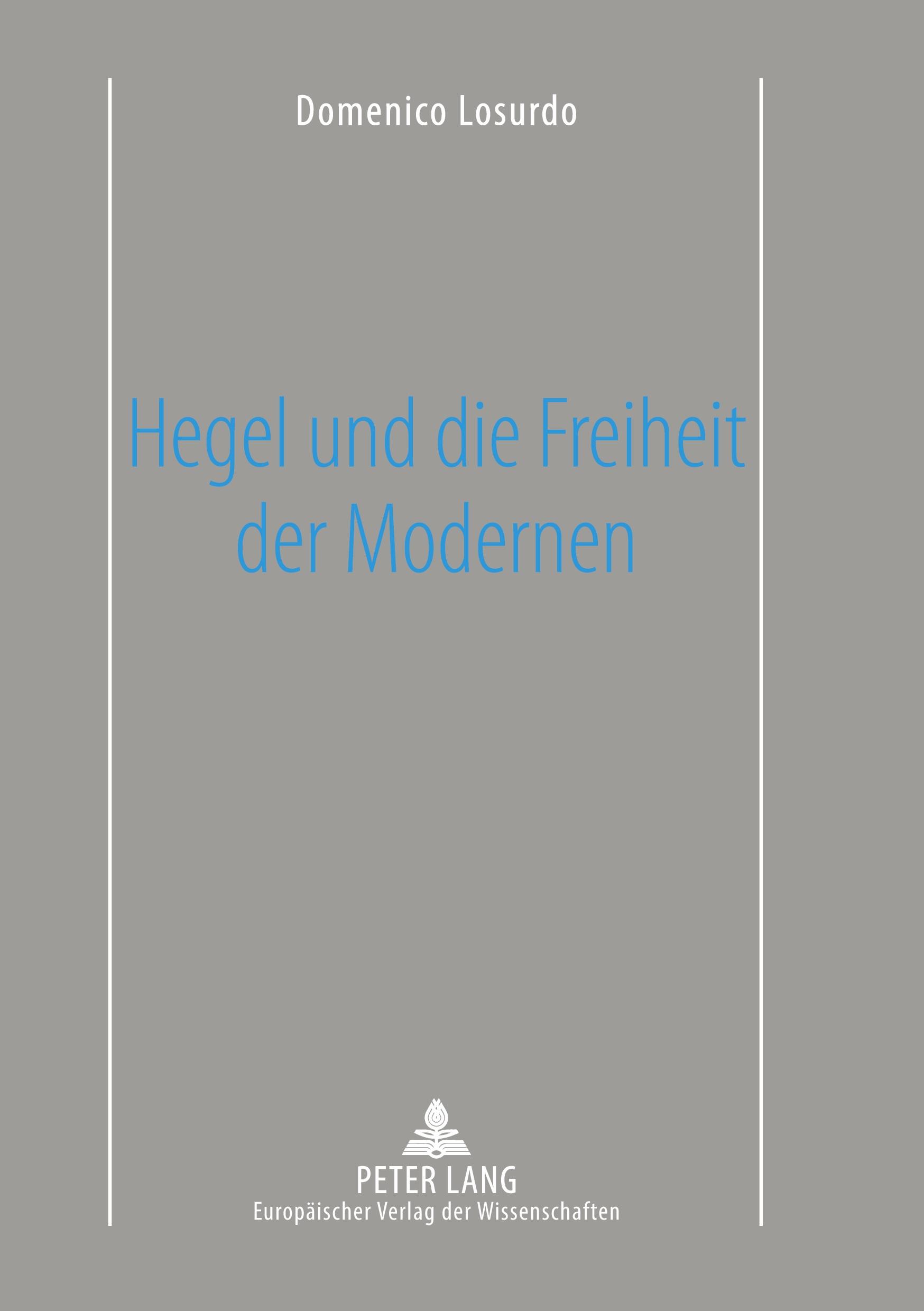 Vorderes Coverbild Hegel und die Freiheit der Modernen