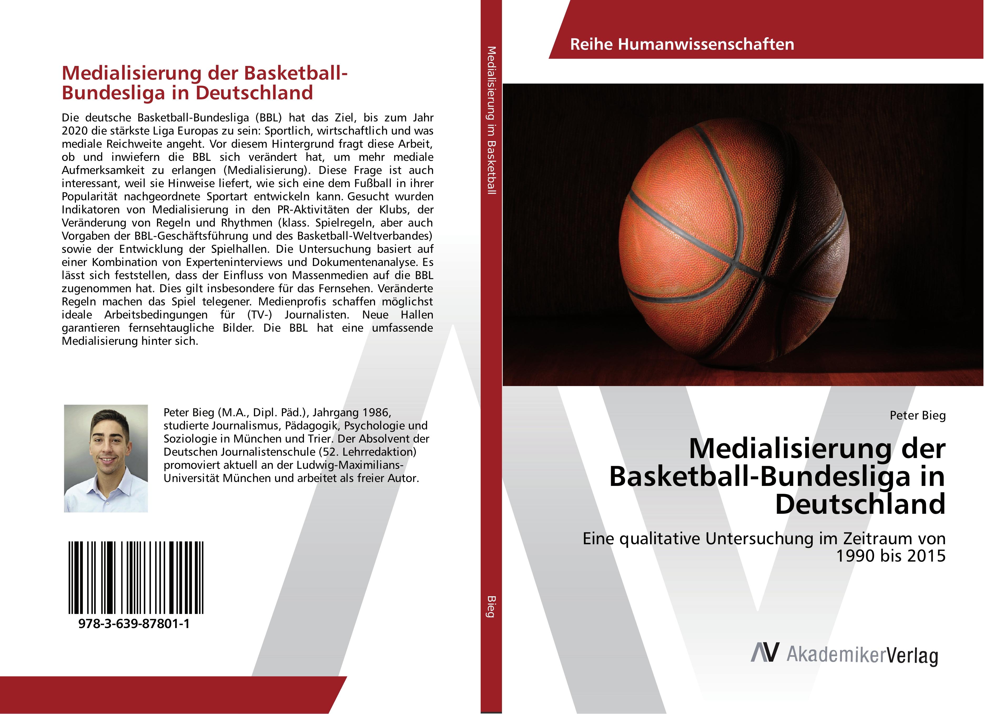 Vorderes Coverbild Medialisierung der Basketball-Bundesliga in Deutschland