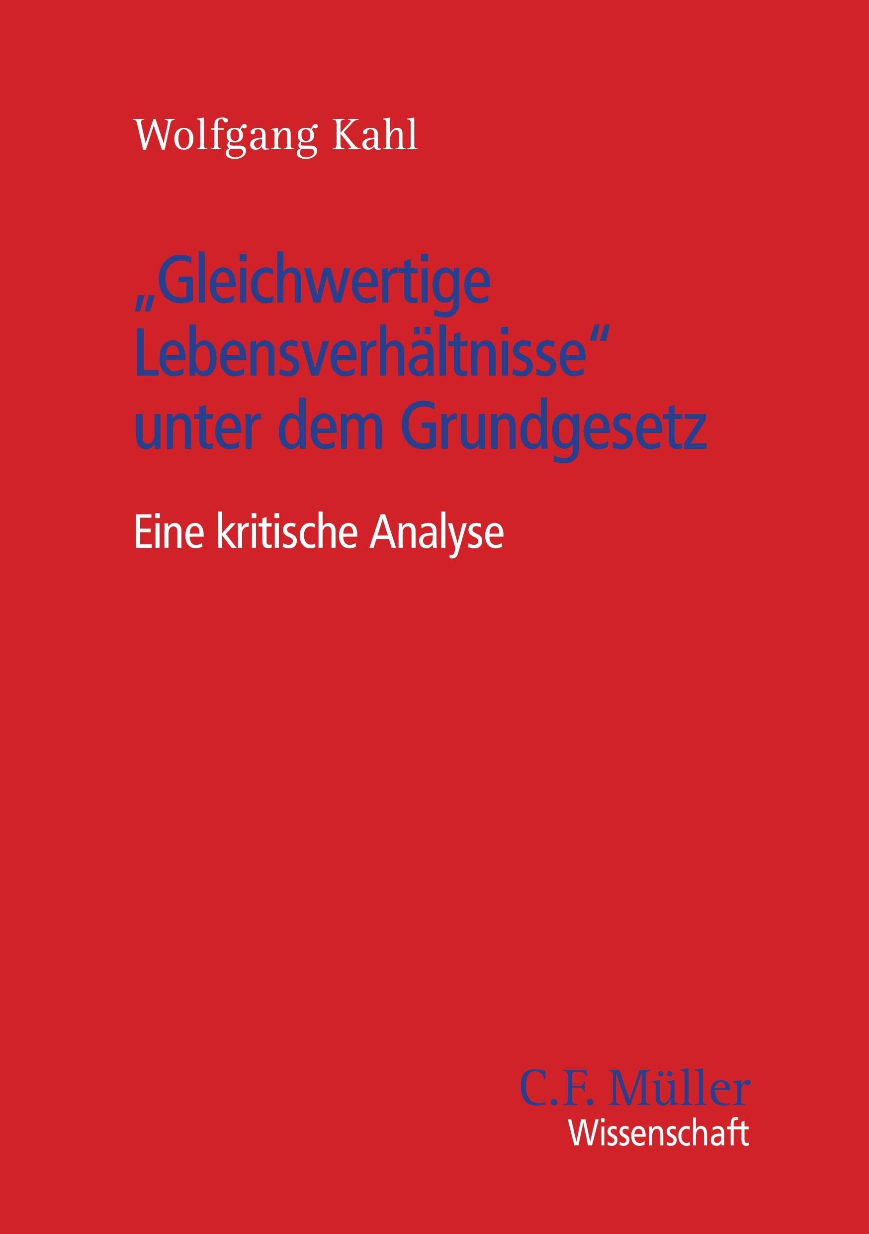 Vorderes Coverbild "Gleichwertige Lebensverhältnisse" unter dem Grundgesetz