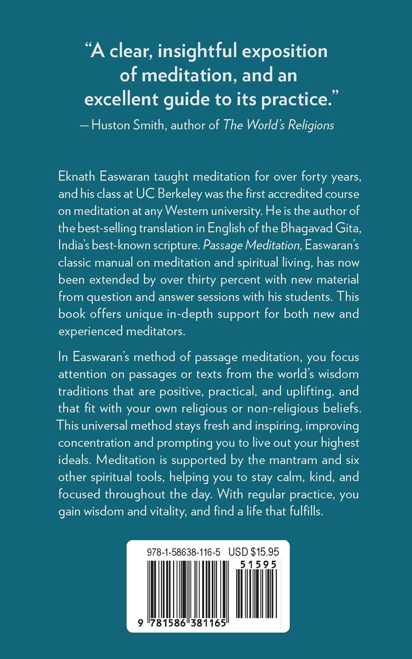 Rückseitencover Passage Meditation - A Complete Spiritual Practice