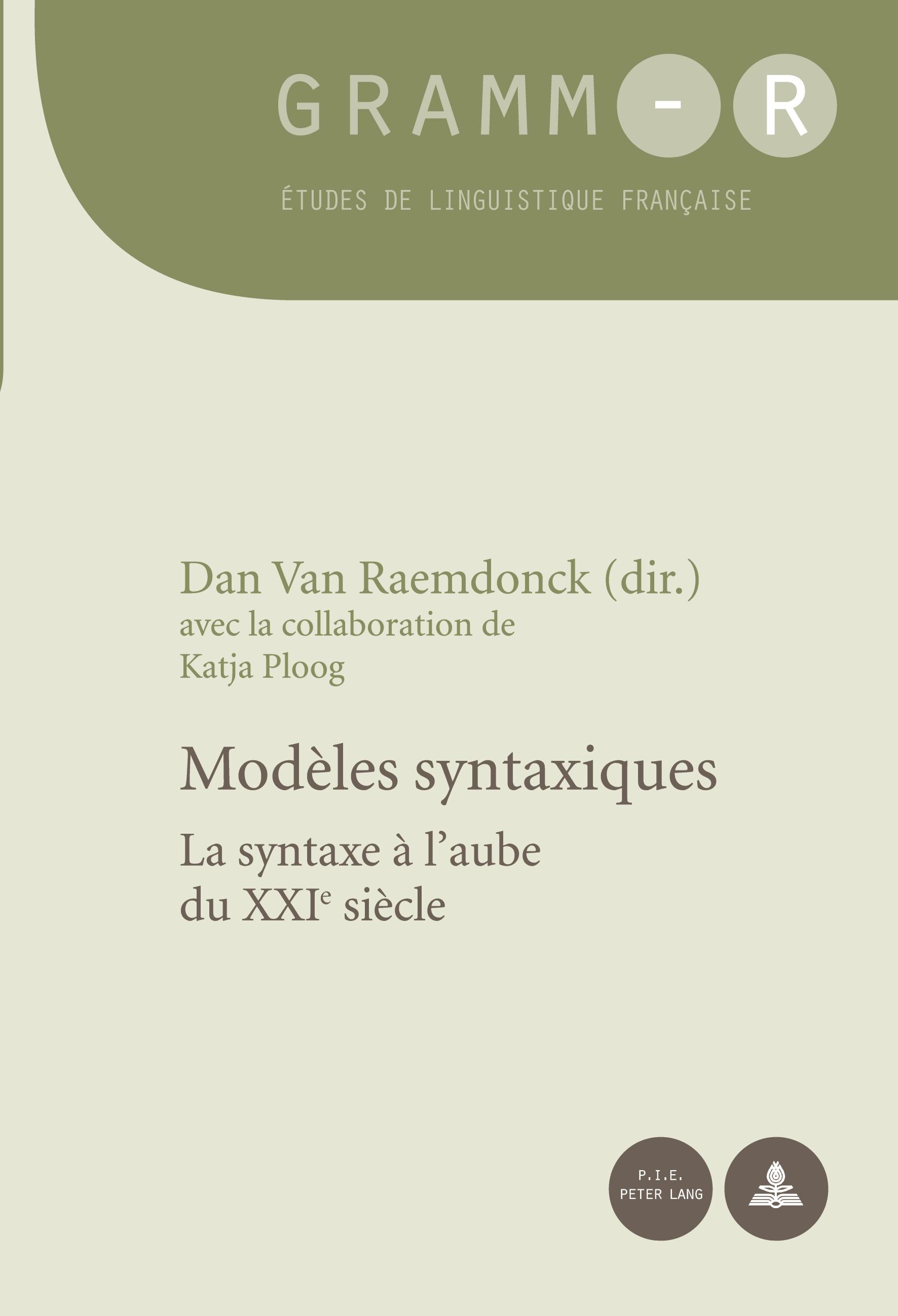 Vorderes Coverbild Modèles syntaxiques