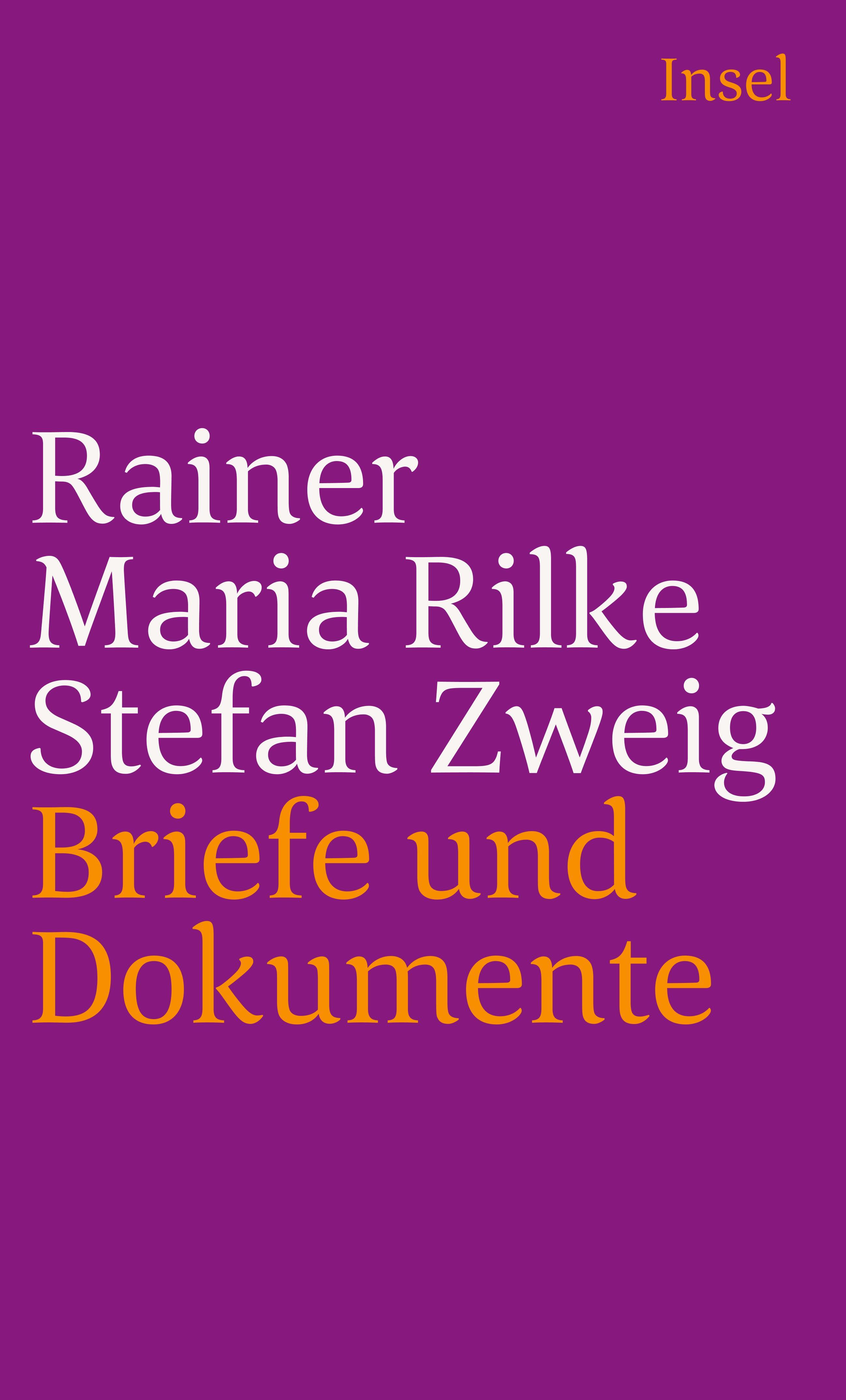 Vorderes Coverbild Rainer Maria Rilke und Stefan Zweig in Briefen und Dokumenten