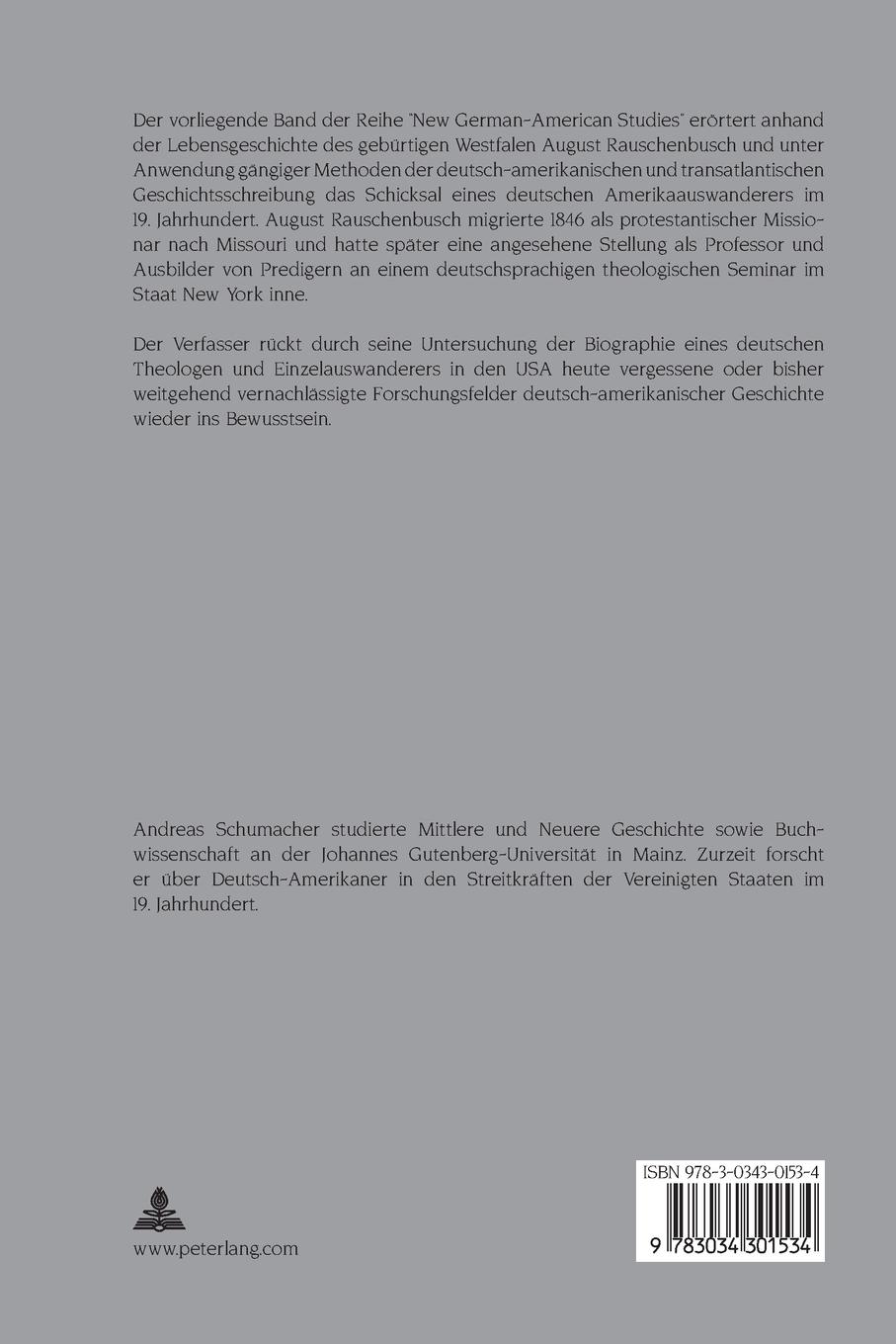 Rückseitencover August Rauschenbusch (1816-1899)