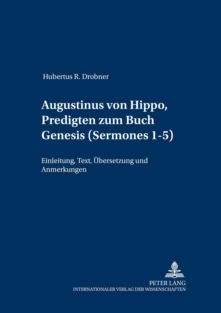 Vorderes Coverbild Augustinus von Hippo, Predigten zum Buch Genesis ('Sermones' 1-5)