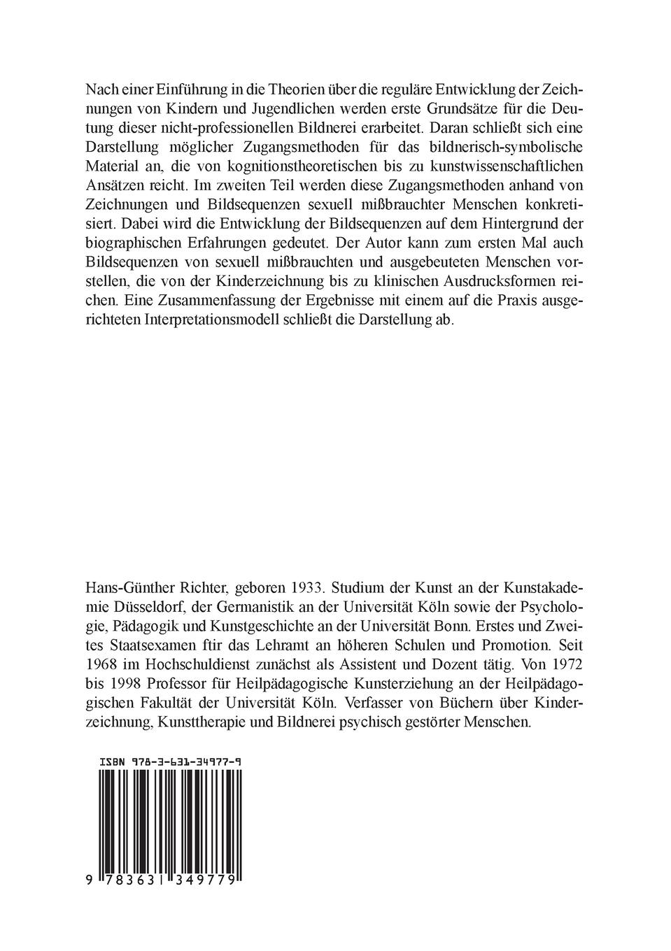 Rückseitencover Sexueller Mißbrauch im Spiegel von Zeichnungen