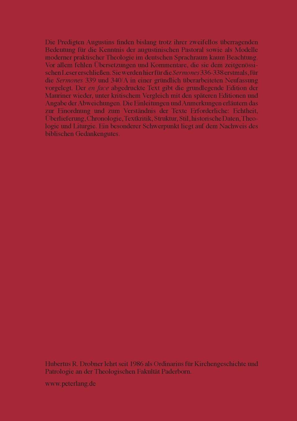 Rückseitencover Augustinus von Hippo