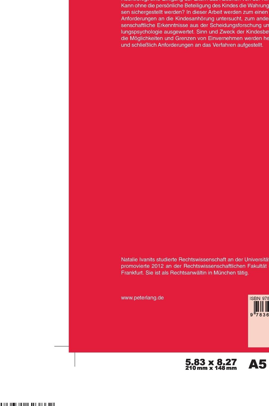 Rückseitencover Die Stellung des Kindes in auf Einvernehmen zielenden gerichtlichen und außergerichtlichen Verfahren in Kindschaftssachen