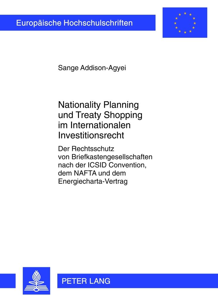 Vorderes Coverbild Nationality Planning und Treaty Shopping im Internationalen Investitionsrecht