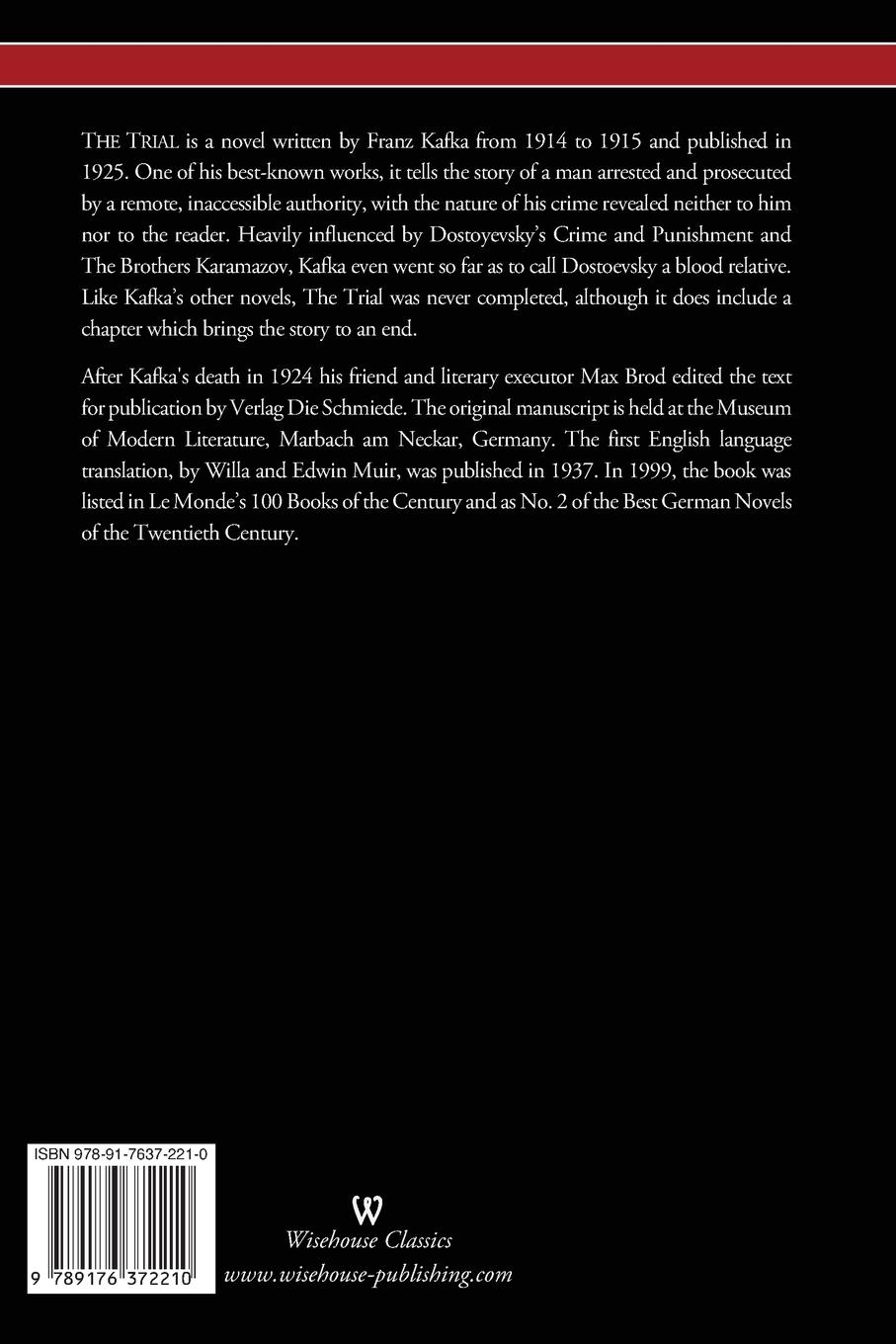 Rückseitencover The Trial (Wisehouse Classics Edition)