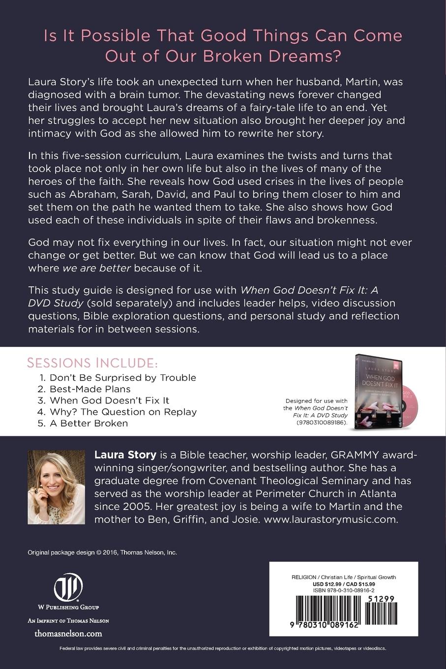 Rückseitencover A When God Doesn't Fix It Bible Study Guide