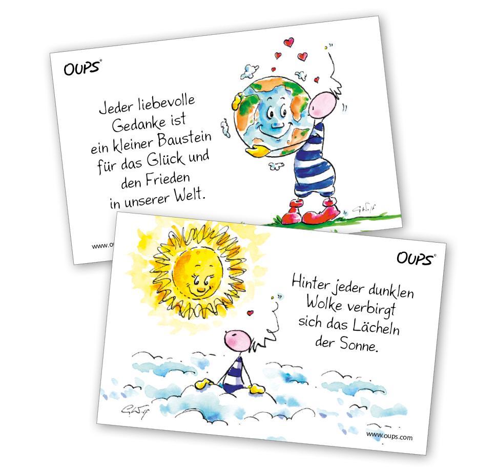 Beispielinhalt (Bild) Oups Kärtchenbox - Sonnige Gedanken
