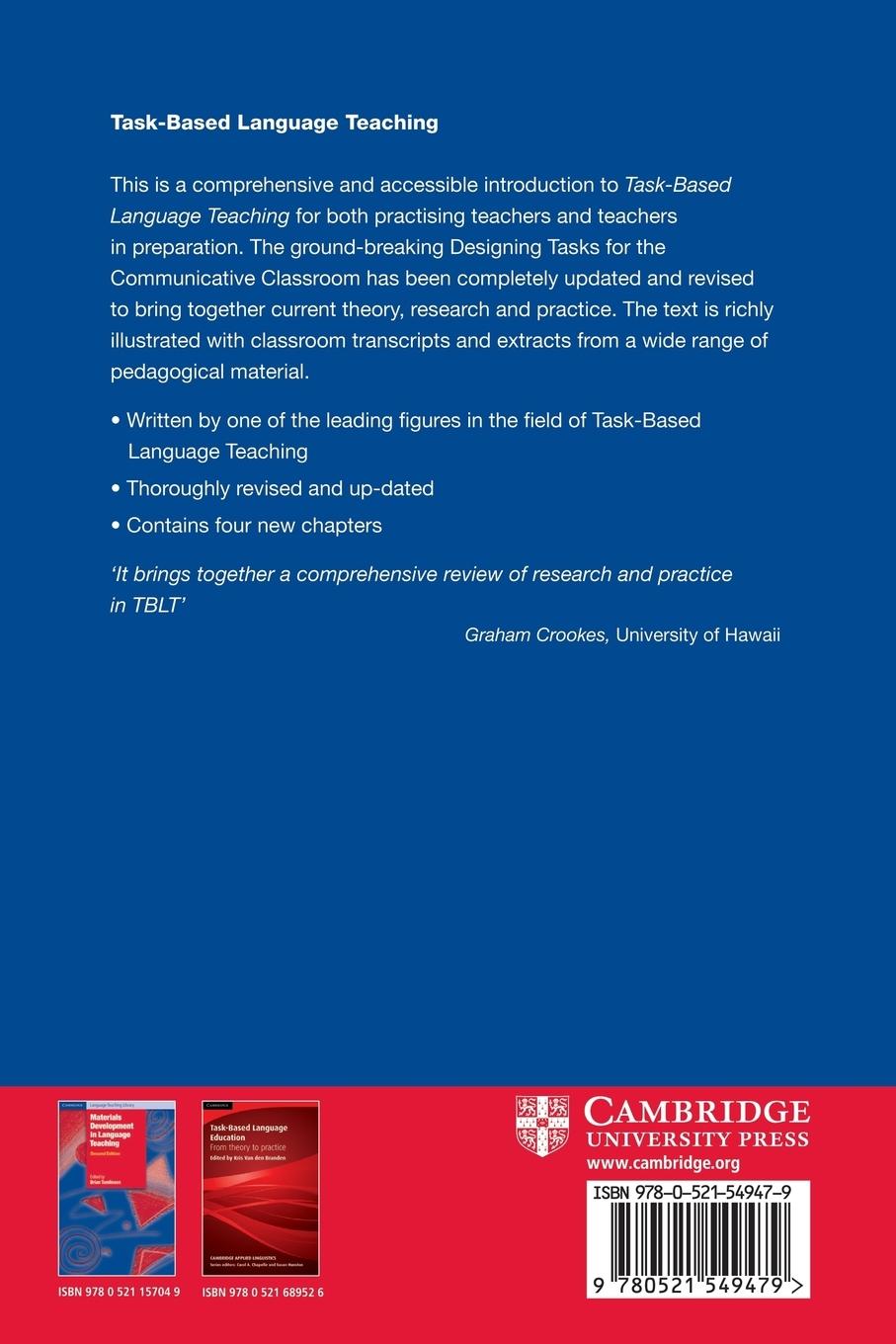 Rückseitencover Task-Based Language Teaching