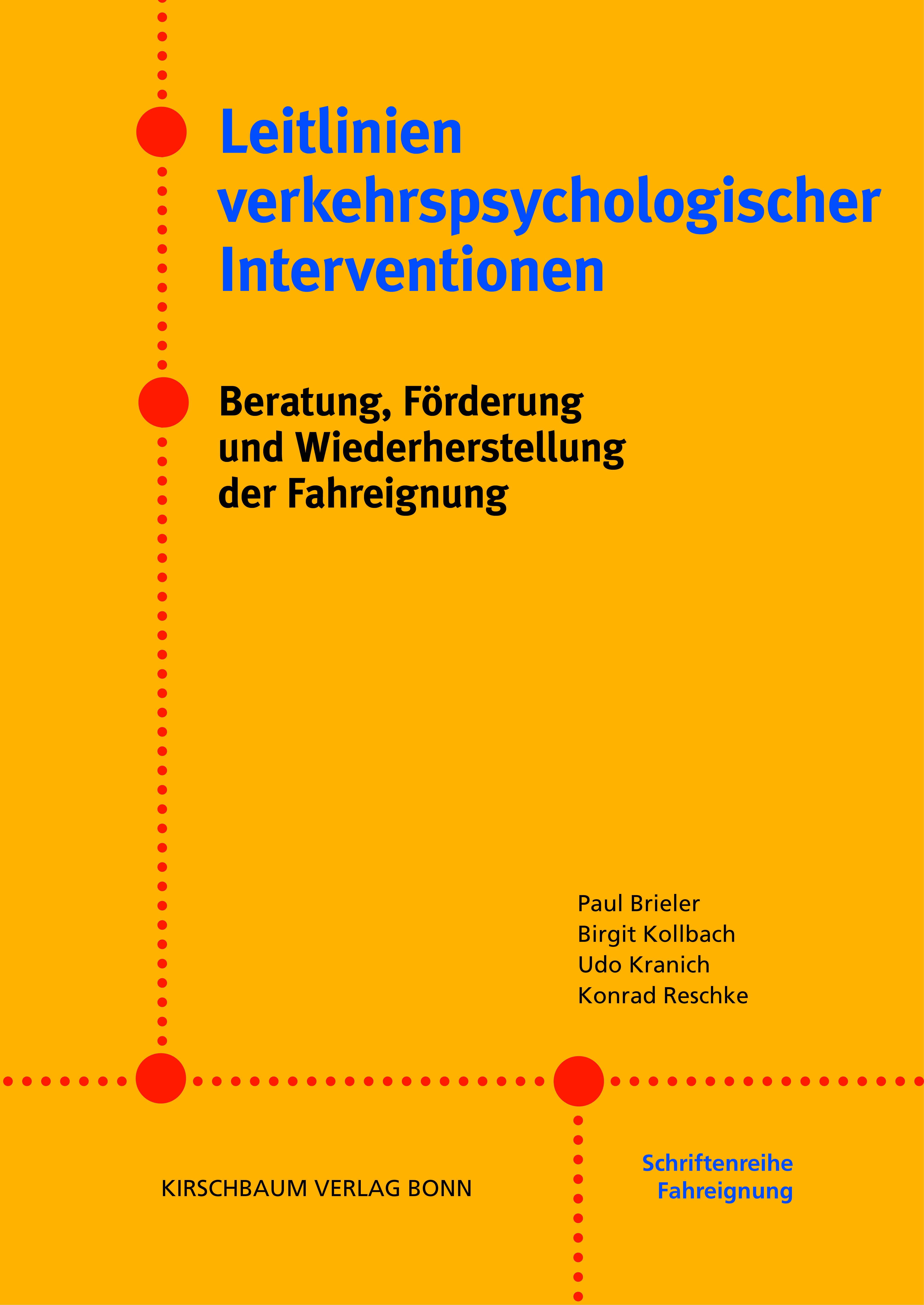 Vorderes Coverbild Leitlinien verkehrspsychologischer Interventionen