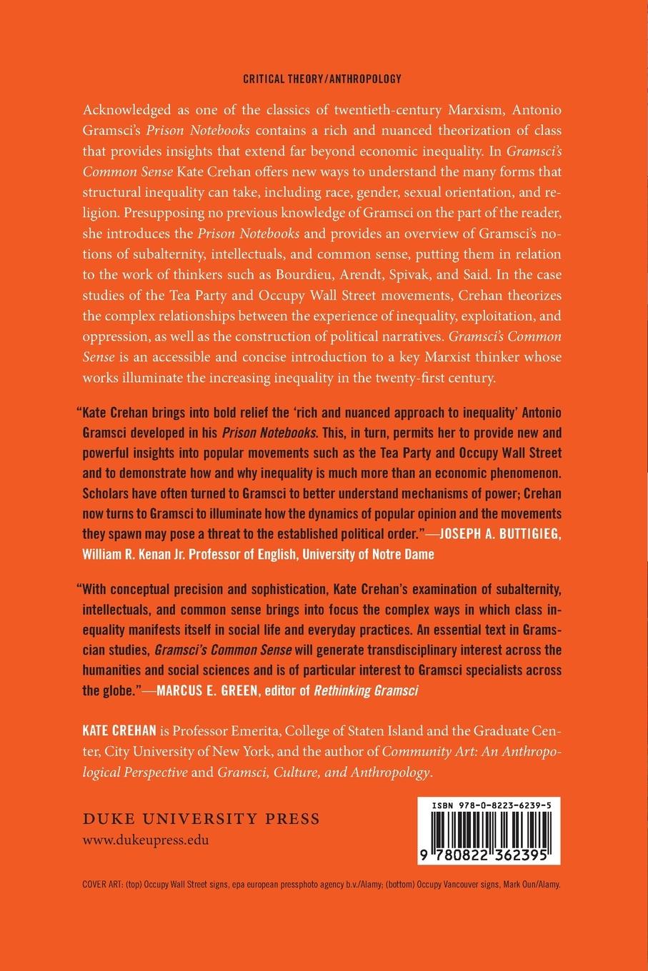 Rückseitencover Gramsci's Common Sense