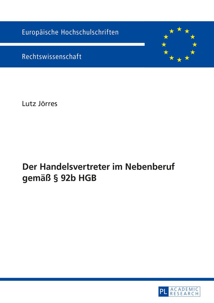 Vorderes Coverbild Der Handelsvertreter im Nebenberuf gemäß § 92b HGB